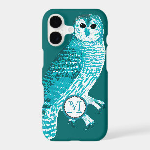 Pink Monogram Owl Personalized iphone Case