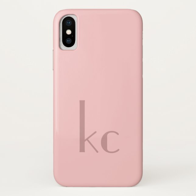 Pink monogram typogtaphy Case-Mate iPhone case (Back)