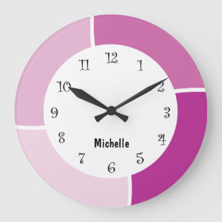 Pink Monogram Wall Clocks