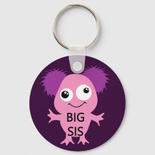 Pink Monster Big Sister Keychain