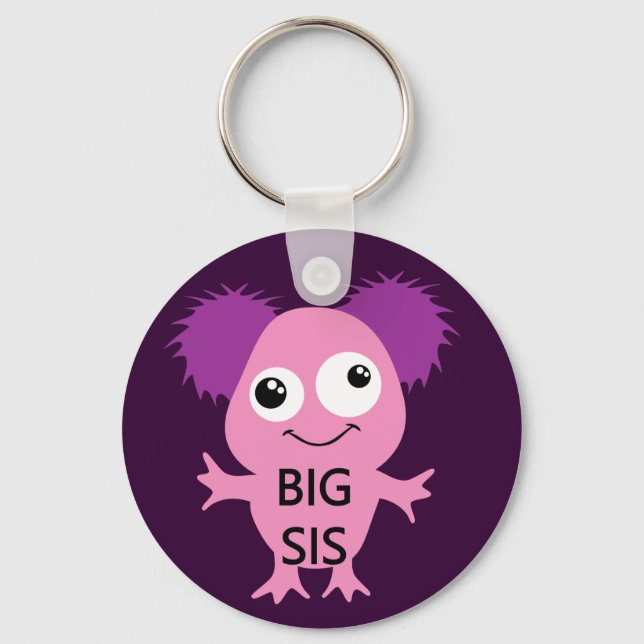 Pink Monster Big Sister Keychain (Front)