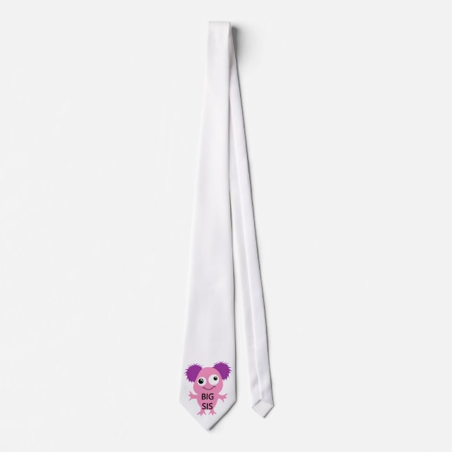 Pink Monster Big Sister Tie (Front)