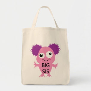 Pink Monster Big Sister Tote Bag