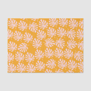 Pink Monstera Leaves Tissue Paper