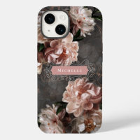 Pink Moody Floral Vintage Swirls Elegant Custom