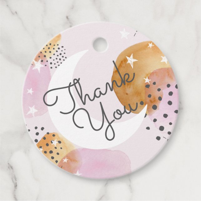 Pink Moon Favour Tags (Front)