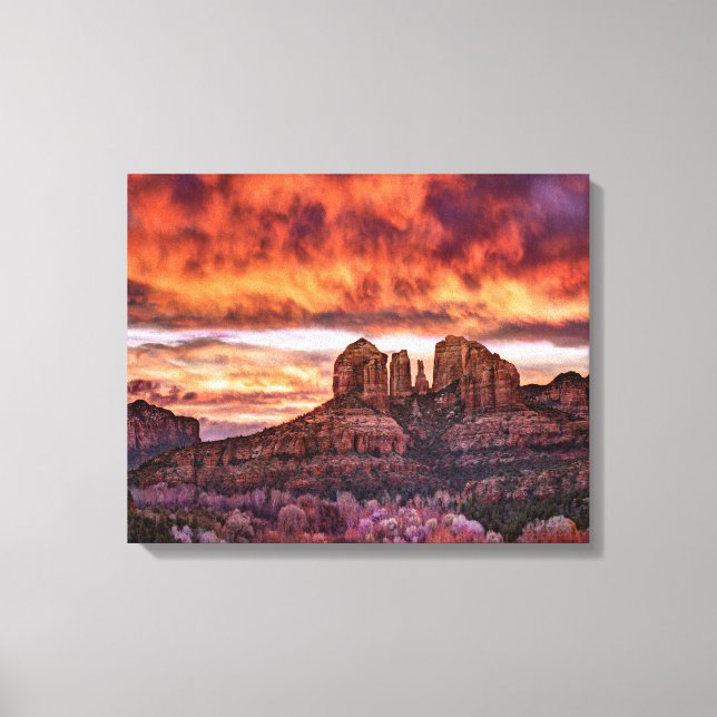 Pink Morning Glory Canvas Print (Front)