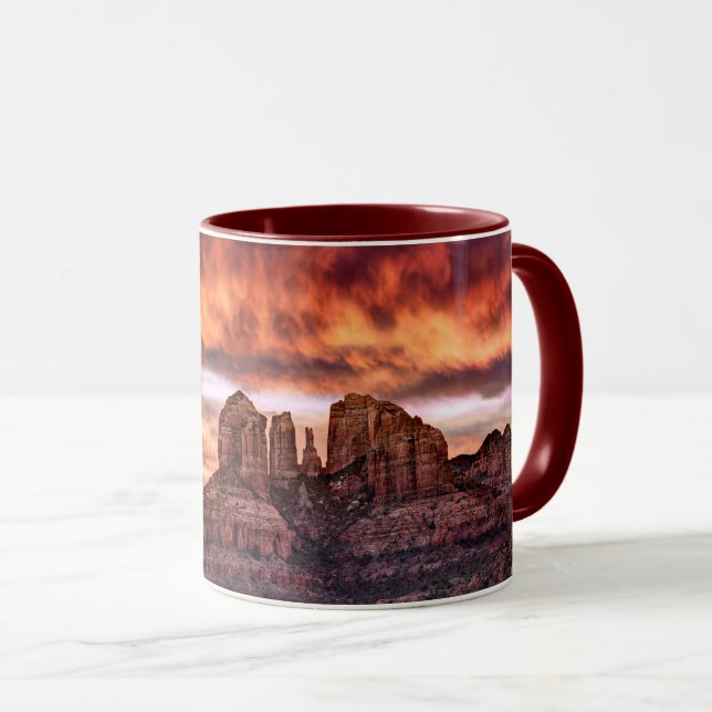 Pink Morning Glory Mug (Front Right)