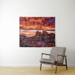 Pink Morning Glory Tapestry