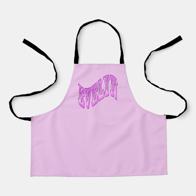 Pink Mosaic Evelyn Name, Apron (Front)