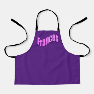 Pink Mosaic Frances Name, Girls Apron