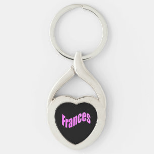 Pink Mosaic Frances Name, Keyring
