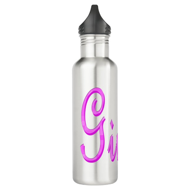 Pink Mosaic Giulia Name,  710 Ml Water Bottle (Left)