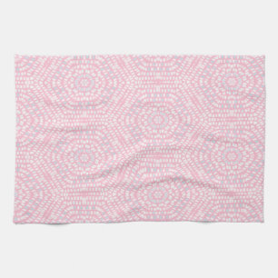 Pink Mosaic Pattern Kitchen Towel
