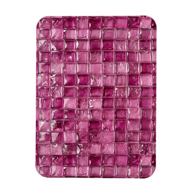 Pink mosaic pattern magnet (Vertical)