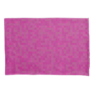 Pink mosaic pixels  pillowcase