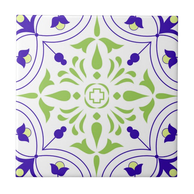 Pink Mosaic Portuguese Mediterranean  Tile (Front)