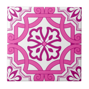 Pink Mosaic Portuguese Mediterranean  Tile