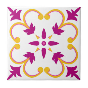 Pink Mosaic Portuguese Mediterranean  Tile