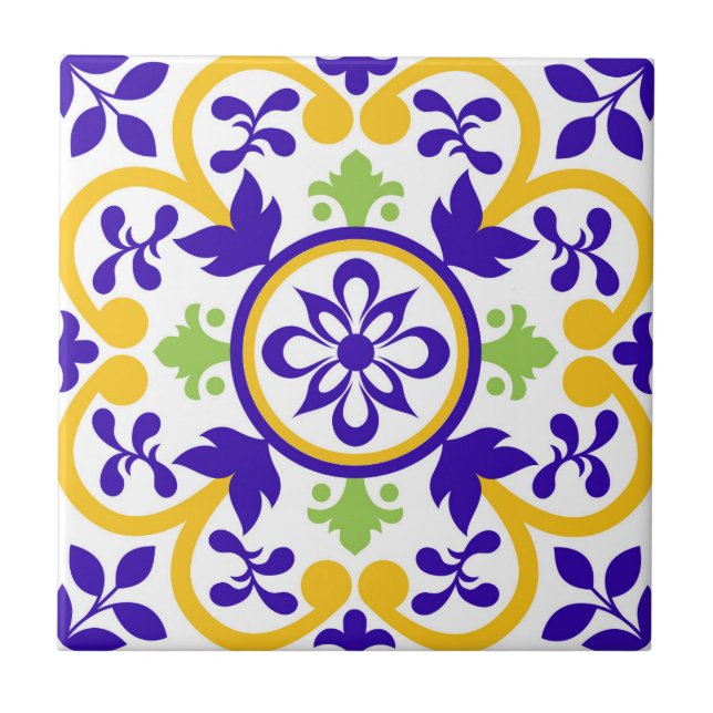 Pink Mosaic Portuguese Mediterranean  Tile (Front)