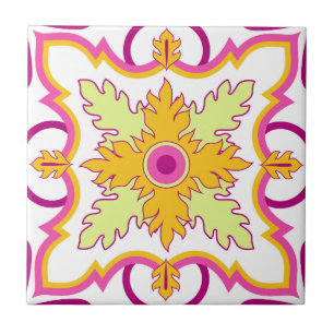 Pink Mosaic Portuguese Mediterranean  Tile