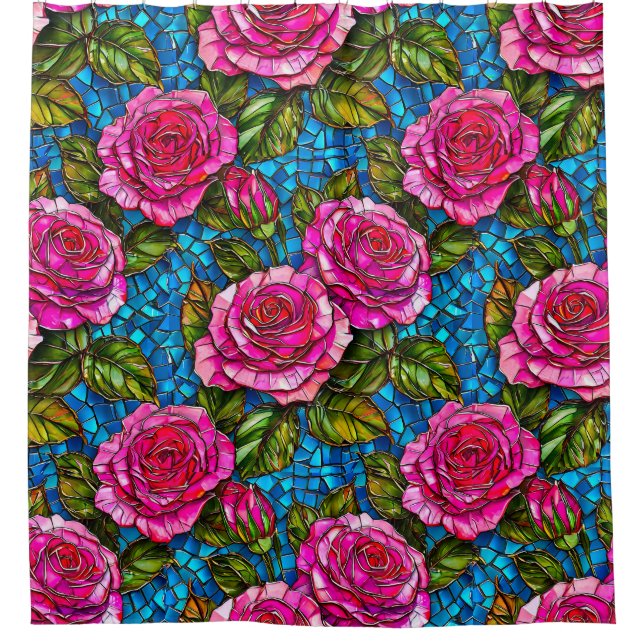 Pink mosaic roses  (Front)