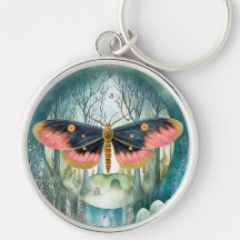 Pink Moth Forest Night