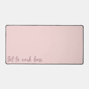 Pink Motivation Computer Desk Mat
