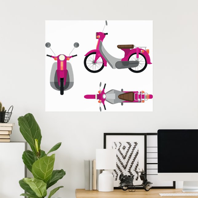 Pink Motorbike Poster (Creator Uploaded)
