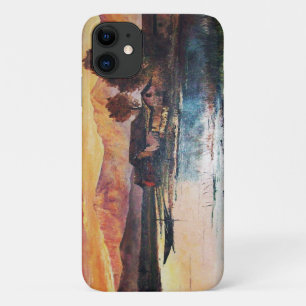 PINK MOUNTAINS LAKE ALPINE SUNSET LANDSCAPE iPhone 11 CASE