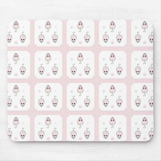 Pink Mouse Seamless Pattern Design - Cute Decor Pad (Front)