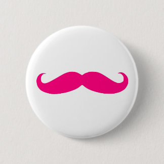 Pink Moustache 2 Inch Round Button