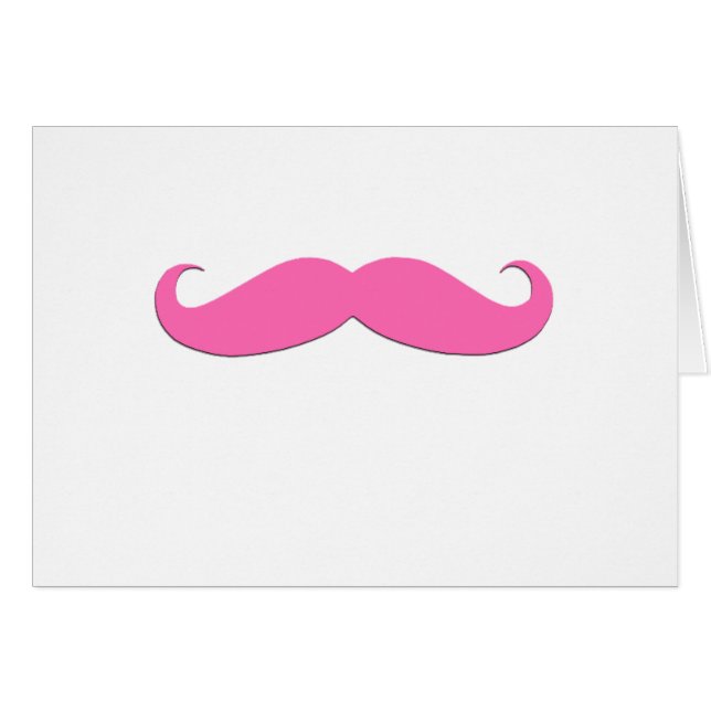 Pink Moustache Humour Create Your Own (Front Horizontal)
