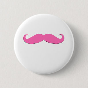 Pink Moustache Humour Create Your Own 2 Inch Round Button