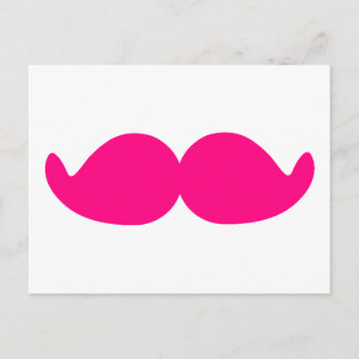 Pink Moustache Pink Moustache Bushy Hot Pink Stach Postcard
