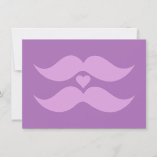 Pink Moustaches custom invitations