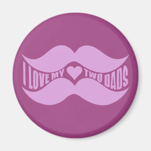 Pink Moustaches custom magnet