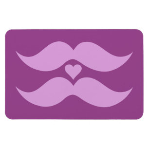 Pink Moustaches custom magnet