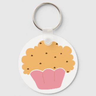 Pink muffin pattern keychain