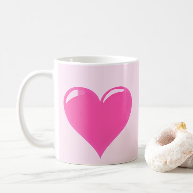 Pink Mug with Heart (With Donut)