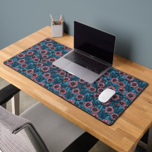 Pink Mums Desk Mat