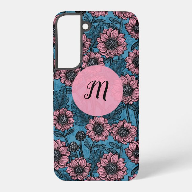 Pink Mums monogram Samsung Galaxy S22+ Case (Back)