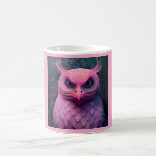 Pink Murloc/Owl Hybrid Creature Coffee Mug