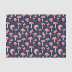 Pink Mushroom Pattern Tissue Paper