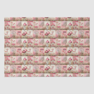 Pink mushrooms tissue paper