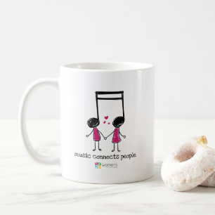 Pink Music Connects People Coffee Mug