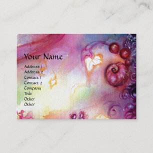 PINK MUSICAL CLOWN Watercolor Business Card
