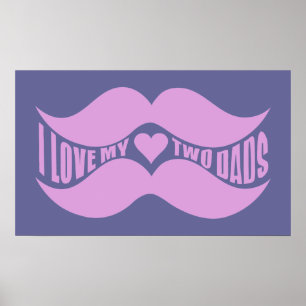 Pink Mustaches custom poster