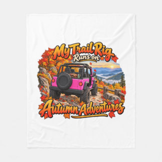 Pink_My Trail Rig Fleece Blanket