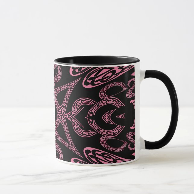 Pink mystery Gothic monogram K Mug (Right)